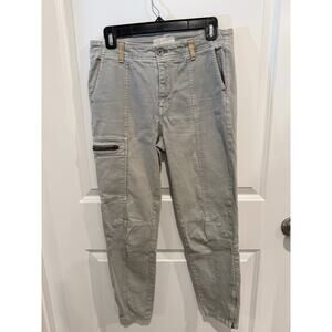 Anthropologie Women's Jefferson Cotton Stretch Moto Cargo Pants Size 28
